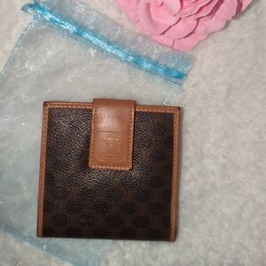 Celine Dark Brown and Tan Wallet